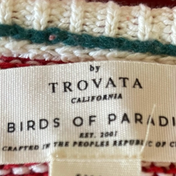 Trovata Birds Of Paradis Stripe Crewneck Sweater - Picture 9 of 11